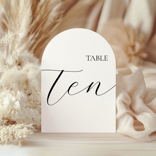 Table Number Ten Card Einladung