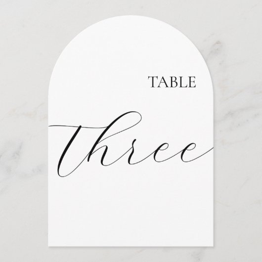 Table Number Three Card Einladung (Vorderseite)