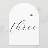 Table Number Three Card Einladung (Rückseite)