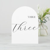 Table Number Three Card Einladung (Stehend Vorderseite)
