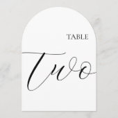Table Number Two Card Einladung (Vorderseite)