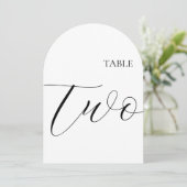 Table Number Two Card Einladung (Stehend Vorderseite)