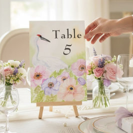 Table Number Whooping Crane Anemones  Tischnummer