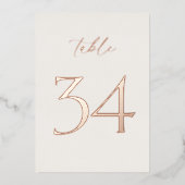 Table Numbers 30–39 | Real Gold Foil Folieneinladung (Vorderseite)