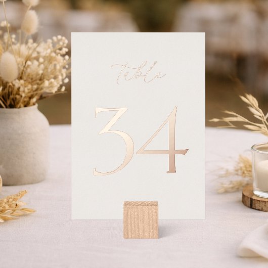 Table Numbers 30–39 | Real Gold Foil Folieneinladung