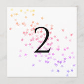 Table numbers stars feiertagskarte (Vorderseite)