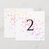 Table numbers stars feiertagskarte (Vorne/Hinten)