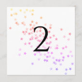 Table numbers stars feiertagskarte (Rückseite)