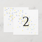 Table numbers stars feiertagskarte (Vorne/Hinten)