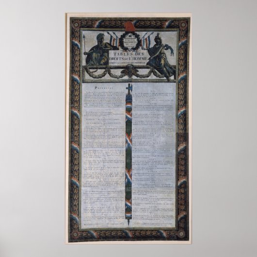 Table of the Declaration of the Rights of Man Poster (Vorne)