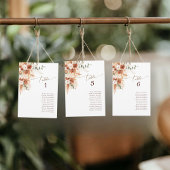 Table One Modern Terracotta Wedding Tischnummer