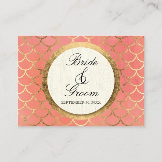 Table Platzkarten Art Deco Muschel Imitate Hochzei (Vorderseite)