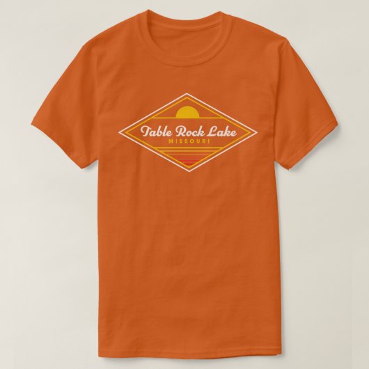 Table Rock Lake Missouri Retro Sunset Camping T-Shirt (Design vorne)