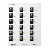 Table Rock Silhouette Sunset Address Labels Adressaufkleber (Vorne)