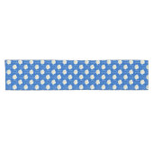 Table Runner Add Names Cobalt Blue White Roses Kurzer Tischläufer (Horizontal)