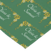 Table Runner Add Names Emerald Green & Gold Kurzer Tischläufer (Ecke)