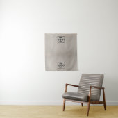 Table Runner Banner Business 2 Logos Faux Linen Wandteppich (Beispiel)