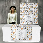 Table Runner Banner Business Logo Social Media Cha Wandteppich