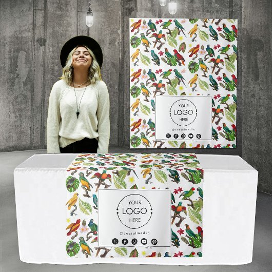 Table Runner Banner Business Logo Wandteppich