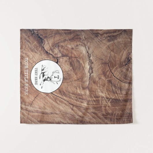 Table Runner Banner Business Monogram Jagd Wandteppich (Vorderseite (Horizontal))