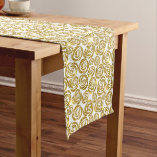 Table Runner-Imitate Glitzer-Rose Mittelgroßer Tischläufer
