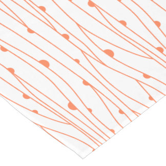 Table Runner, korallenfarbene Knoten am String-Des Großer Tischläufer