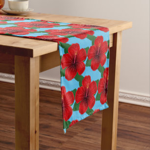 Table Runner Red Hibisken Table Runner Großer Tischläufer