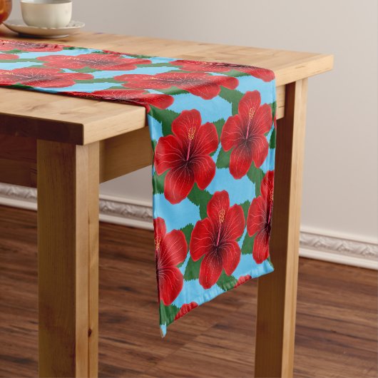 Table Runner Red Hibisken Table Runner Großer Tischläufer (Beispiel)
