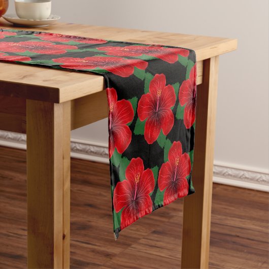 Table Runner Red Hibisken Table Runner Kurzer Tischläufer (Beispiel)