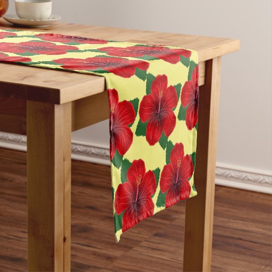 Table Runner Red Hibisken Table Runner Kurzer Tischläufer (Beispiel)