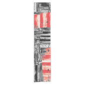 Table Runner – Red Pulse Abstract Design Kurzer Tischläufer (Vorderseite)