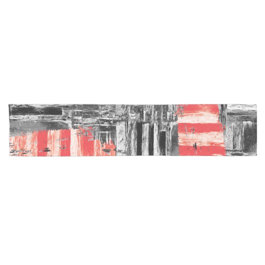 Table Runner – Red Pulse Abstract Design Kurzer Tischläufer (Horizontal)