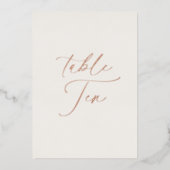 Table Ten Wedding Table Number | Real Foil Folieneinladung (Vorderseite)