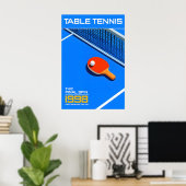 Table Tennis 1998 Finals Poster Retro Sports Art (Heimbüro)