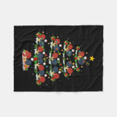 Table Tennis Christmas Tree Lights Srts Player Xma Fleecedecke (Vorderseite (Horizontal))