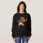 Table Tennis Dog Pong Design Pingpong Outfit Dog P Sweatshirt (Vorne ganz)