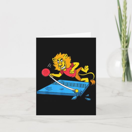 Table Tennis Lion Ng Ng Lion Outfit Table Tennis Karte (Vorderseite)