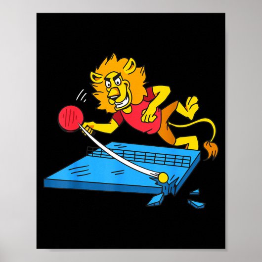 Table Tennis Lion Ng Ng Lion Outfit Table Tennis  Poster (Vorne)