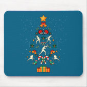 Table Tennis Ng Ng Player Christmas Tree Xmas Long Mousepad (Vorne)