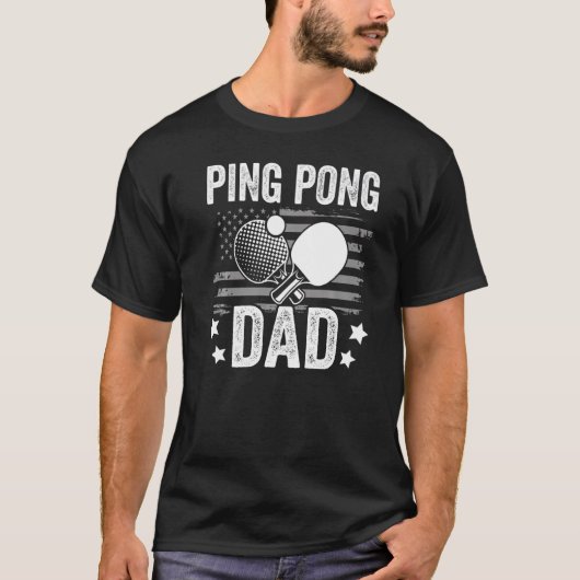 Table tennis player father ping pong dad funny tab T-Shirt (Vorderseite)
