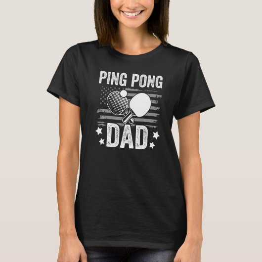 Table tennis player father ping pong dad funny tab T-Shirt (Vorderseite)