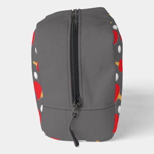 Table Tennis Player Ping Pong Patterned Monogram Waschbeutel (Rechts)