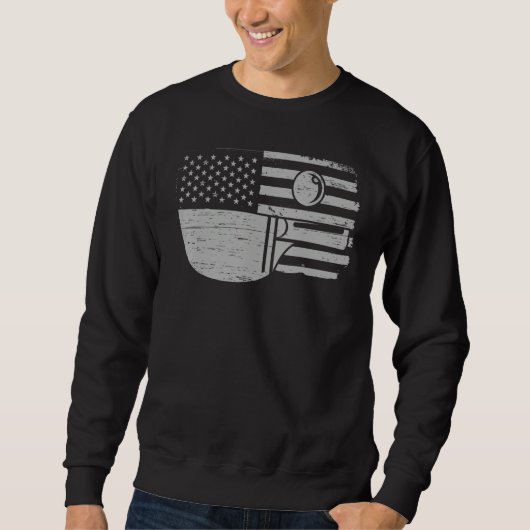 Table tennis player USA flag table tennis Sweatshirt (Vorderseite)