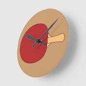 Table Tennis Racquet Clock Runde Wanduhr (Winkel)
