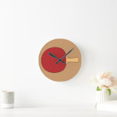Table Tennis Racquet Clock Runde Wanduhr (Zuhause)