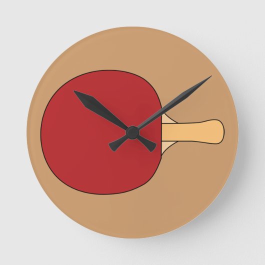 Table Tennis Racquet Clock Runde Wanduhr (Vorderseite)