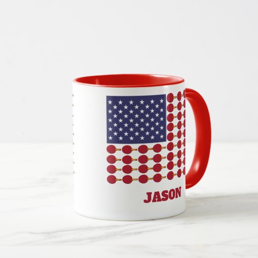 TABLE TENNIS USA FLAG TASSE (VorderseiteRechts)