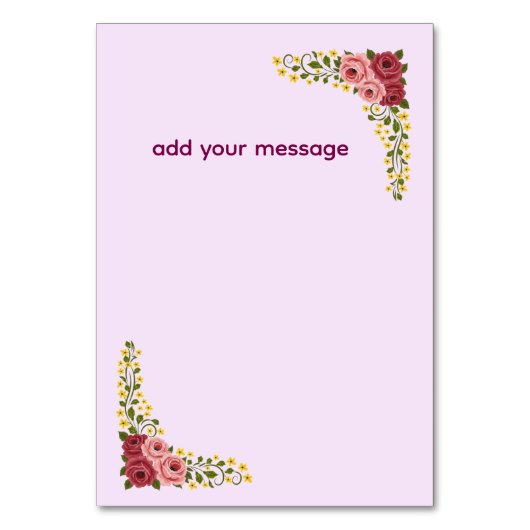 Table Tent Sign Table Number Tischnummer (Vorderseite)