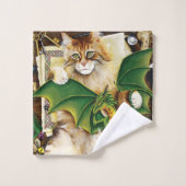 Table Top Gaming Dragon Cat Badhandtuch Set (Waschlappen)