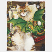 Table Top Gaming Dragon Cat Fleecedecke (Vorderseite)